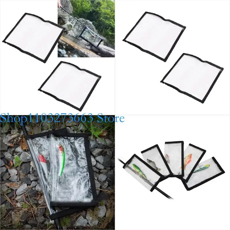 

R6FE Transparent PVC Lure Bag Fishing Hook Protective Wraps Fishing Hook Cover Bag Portable Baits Fishing Tackle Storage Bag