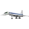 MOC 투폴레프 Tu-144D 콘코드 항공기 브릭 모델, 초음속 시민 항공 항공기 빌딩 블록 조립 장난감 선물, 1845 PCs 2