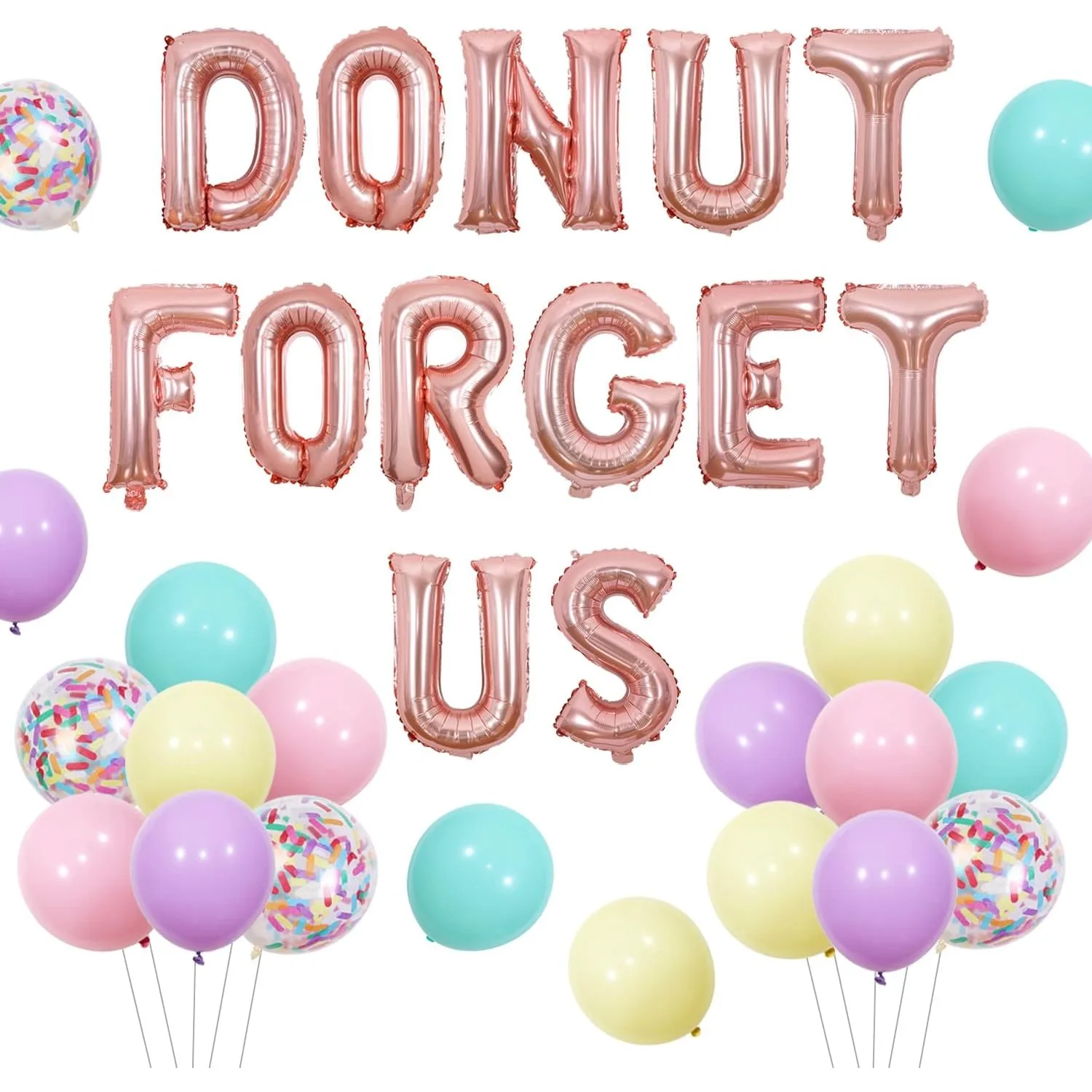Donut Forget Us Party Decorations,Retirement Career Job Change Going Away Decorations for Coworkers Farewell Party Supplies