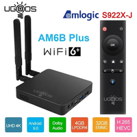 UGOOS AM6 AM6B PLUS Amlogic S922X-J 2.2GHz Android9 Smart TV Box 4GB 32GB Wifi6 1000M Set Top Box 4K Media Player VS AM8 Pro