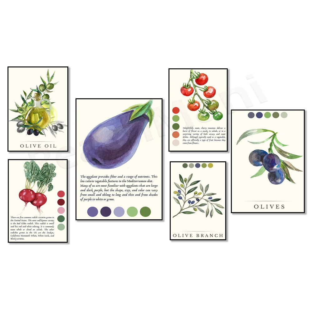 botanical prints, olive prints, italian prints, peppers, vegetable prints, botanical art, kitchen wall decor aesthetic posters,