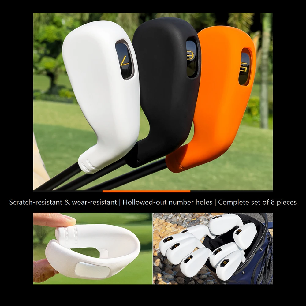 PGM Golf Club Head Cover Soft Silicone Iron Putter Covers Wear-resistant Golf Club Protector Sleeve