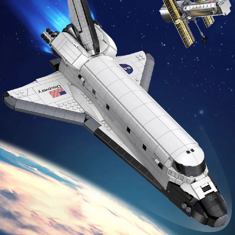 

Space Shuttle Discovery 1:80 Rocket Apollo Mars Space Buildings Sets,City Model Buildings Blocks Gift for Adults 1827pcs