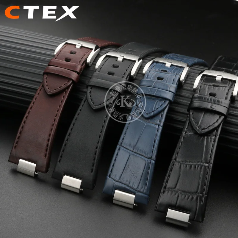 For Tissot 1853 PRX Series T137.410A T137407A Cow Leather Watch Strap T137 Accessories Waterproof Male Interface 12mm For Men