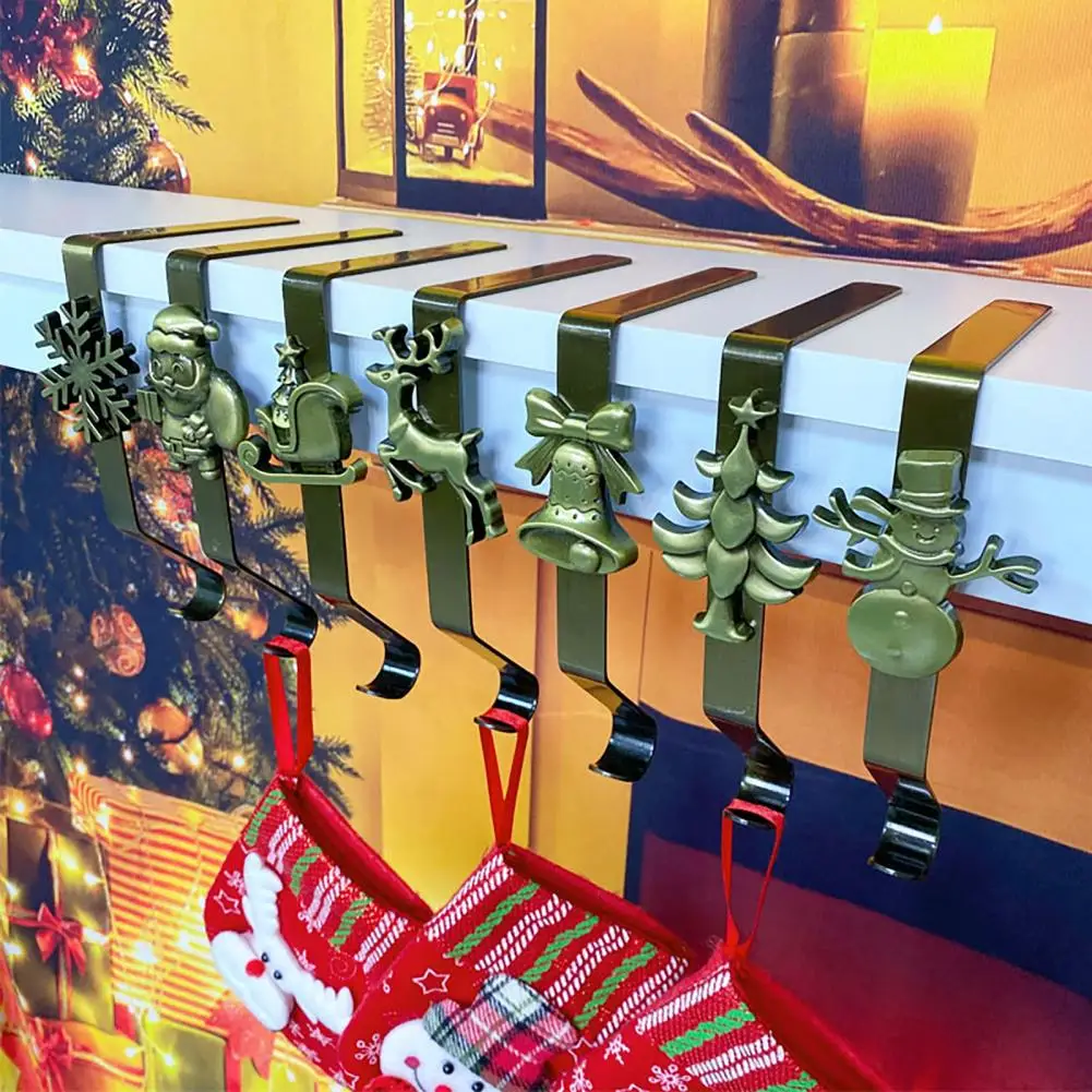 

Christmas Stocking Hanger Festive Christmas Stocking Hooks Set for Hanging Wreaths Ornaments Gifts Mantel Xmas Stocking for A