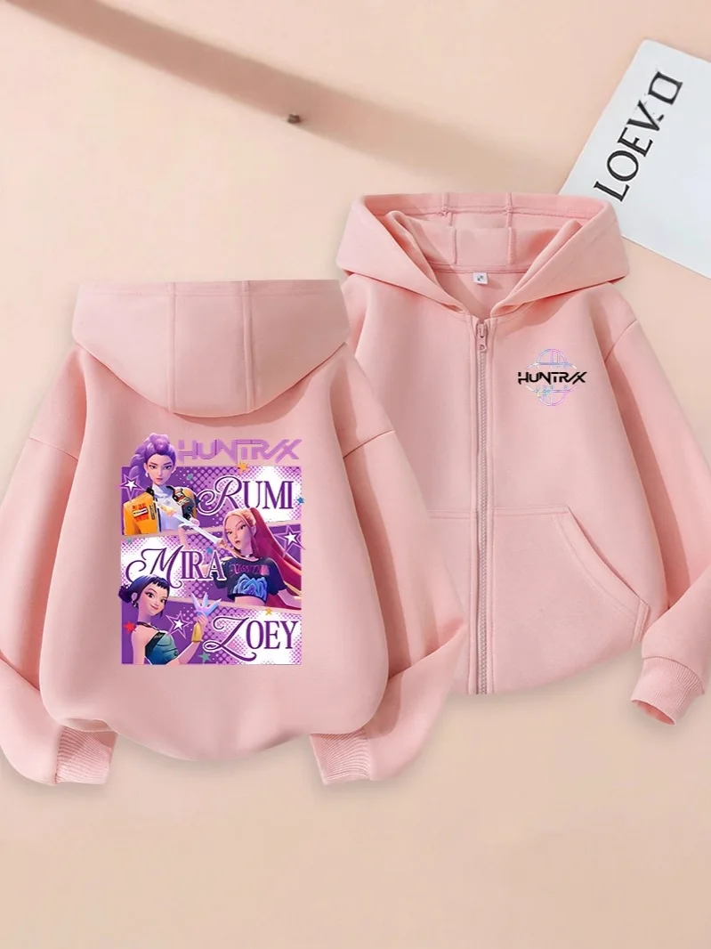 

For KPop Demon Hunters Huntrix Hoodie Kids Clothes Girls Clothing Fashion Boys Clothes Spring Autumn Sweatshirt Child Tops Gift