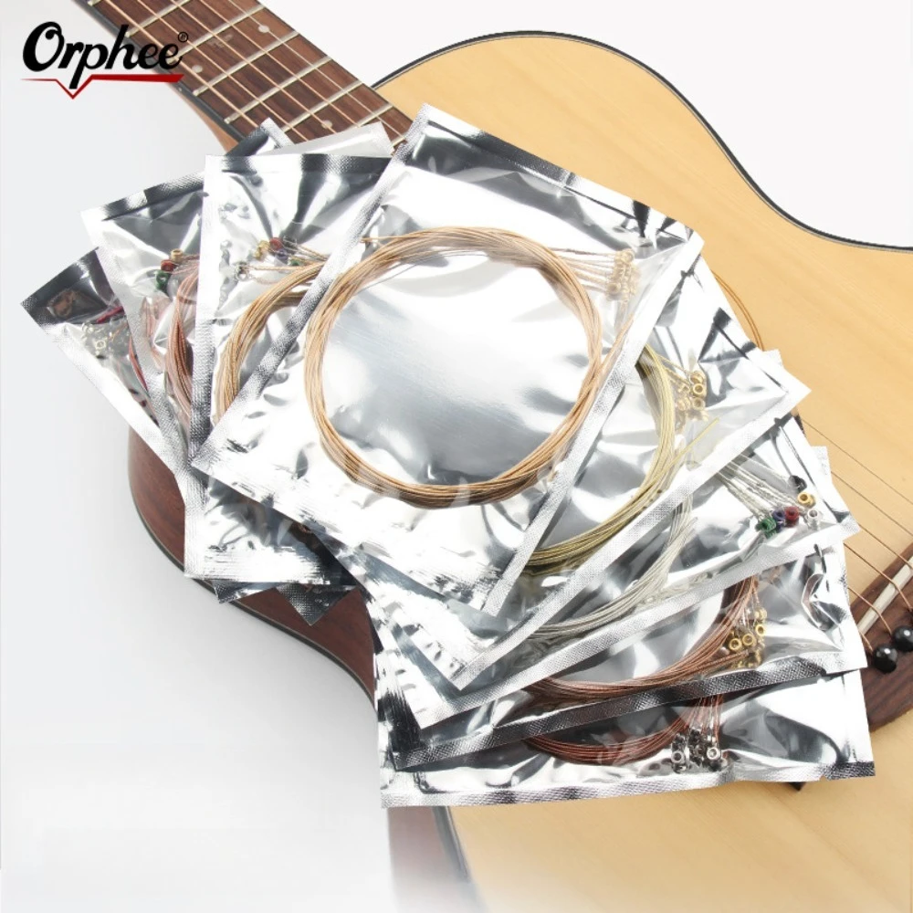 Folk Song Guitar Strings Set Copper OF 6 HIGH QUALITY STRINGS 011-052in Guitar Replacement Strings Part Accessories