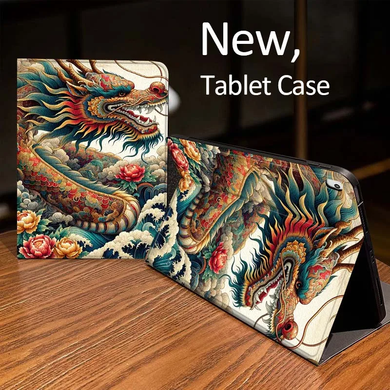 

Cartoon Wave Fish Floral Case For iPad Pro mini Air 1 2 4 3 5 6 7 8gen 9gen 11 M2 M3 M4 6th 7th 10th 11th Gen 2025 Tablet