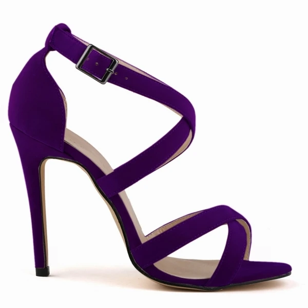 New Sexy Women Sandals Fashion Open Toe Ankle Straps High Heels Summer 11cm Thin Heel Party Dress Shoes Plus Size