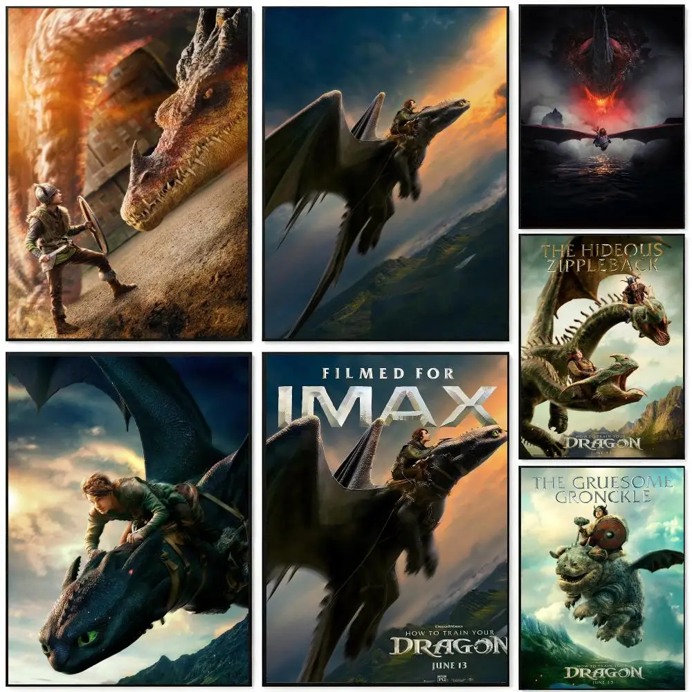 How To T-train Your Dragon Poster HD Waterproof Self-Adhesive Wall Art – Multi-Scene Use, Top Gift Pick