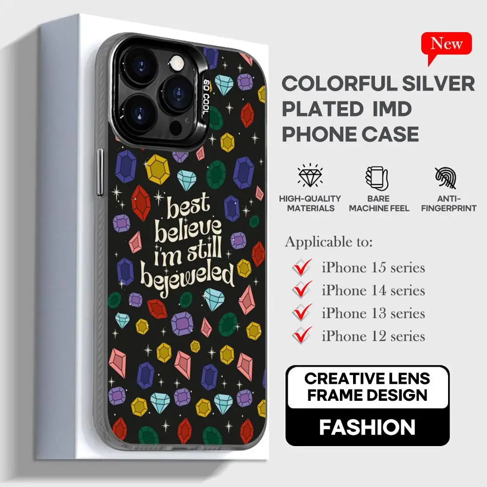 Hot T-Taylors Singer S-SwiftsS Phone Case black IMD Colorful Phone CaseSilver Suitable for iPhone 16 15 14 13 12 11 XS Pro Max