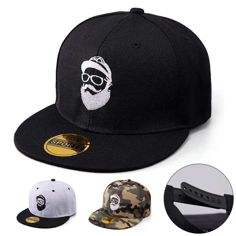 Uncle Beard Baseball Cap, Fashionable Flat-Brim Hip-Hop Hat for Men and Women, Adjustable Size, Suitable for All Seasons, Outdoor Casual Sun Hat, Embroidered Classic Character Design, Street Dance Hat, Suitable for Daily Casual Wear and Street Style Fashion