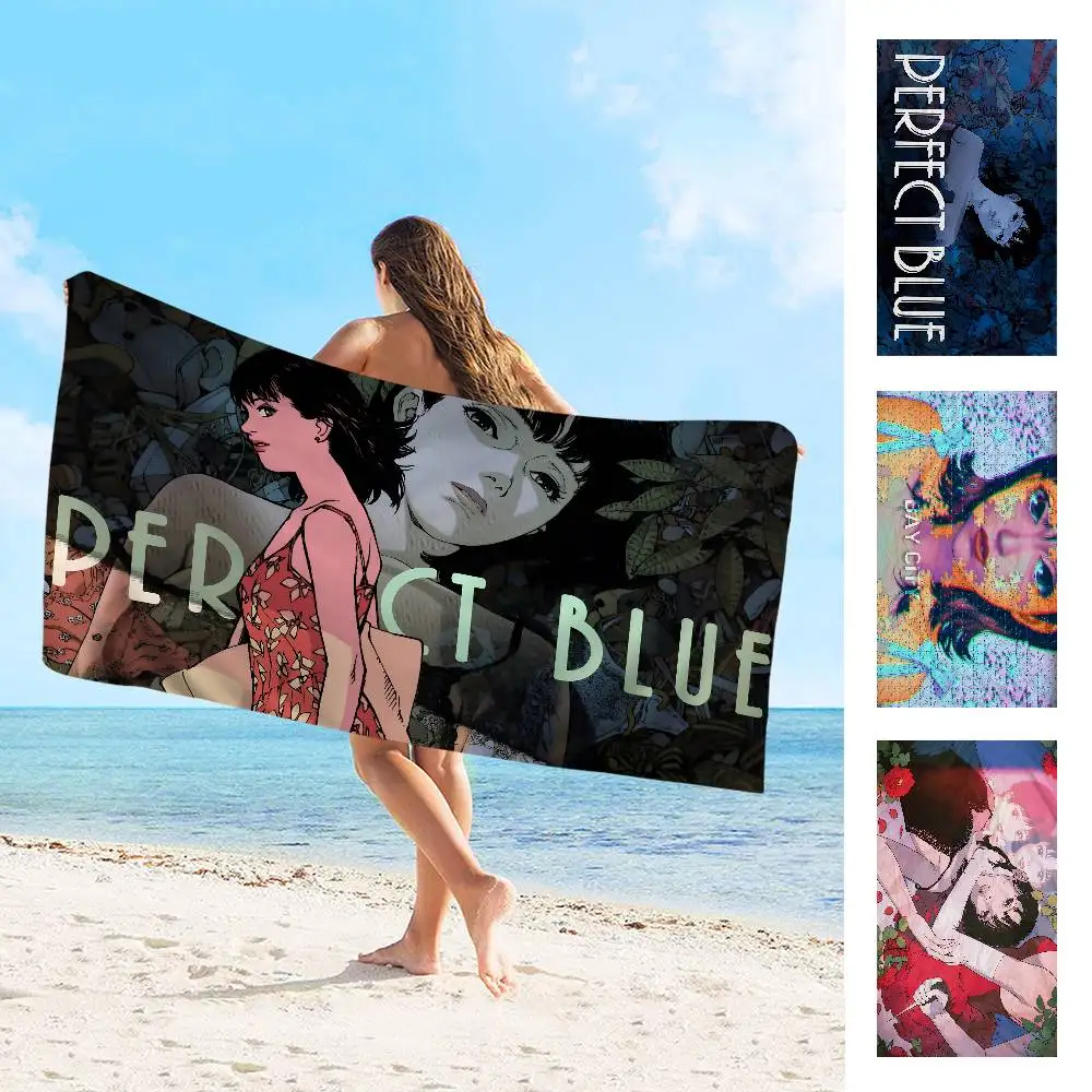 Anime P-Perfect B-Blue Horror Movie Microfiber Printed Beach Towel Mountain Climbing Beach Swimming Running Absorbent Soft Towel