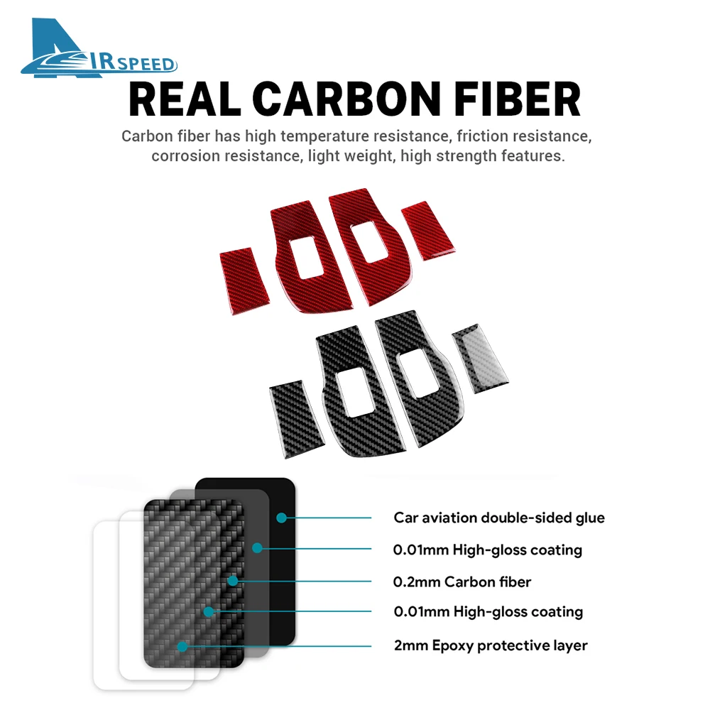 Real Soft Carbon Fiber Sticker For Mazda 3 Axela 2019 2020 2021 2022 2023 2024 2025 Car Rear Door Window Lifting Frame Panel view 6