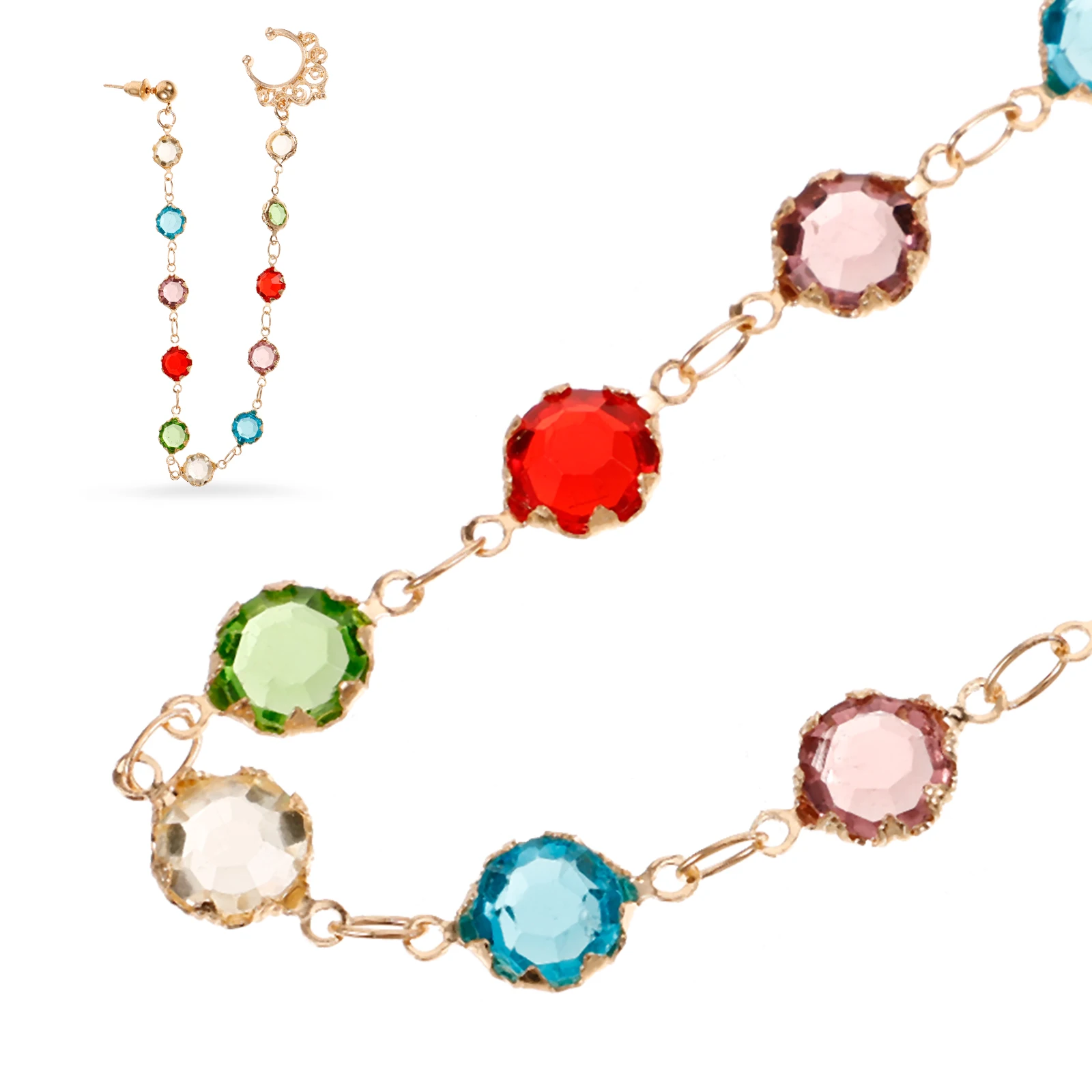 

Nose Ring to Dangle Earring Women Nose Ring Chain Lightweight Non Piercing Ear Piercing Jewelry Party Wedding Charming Look