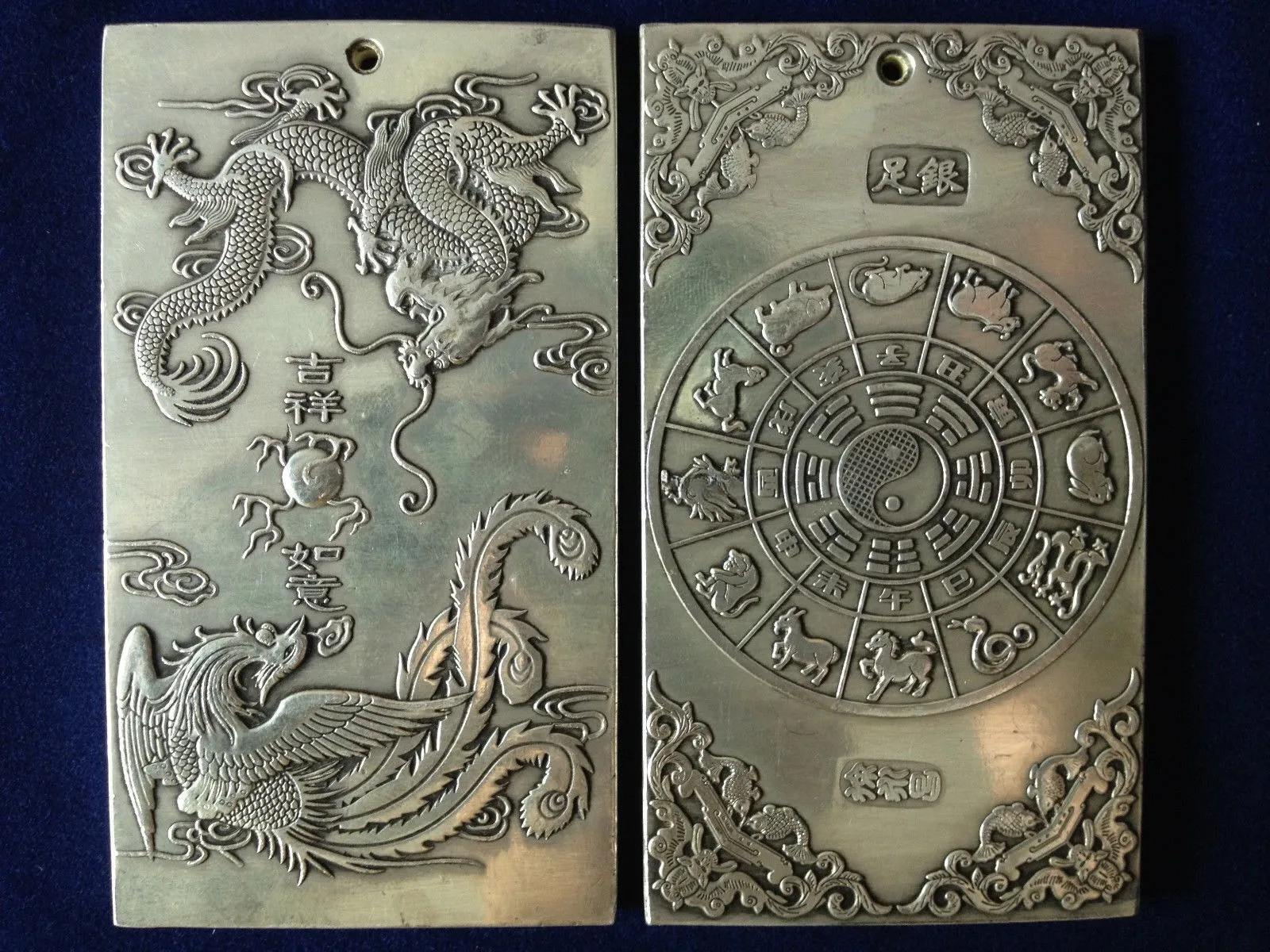 Collected Old Silver Guan Kwan Yin Buddha Dragon Statue Nepal Thangka