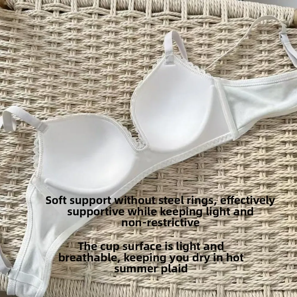 حمالة صدر لاسلكية على شكل حرف V منقوشة بالزهور مقاومة للصدمات ومضادة للترهل ملابس داخلية رافعة للصدر بدون أثر حمالات صدر من الدانتيل بدون خياطة #4