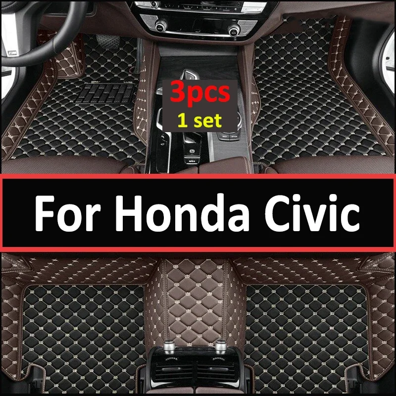 

LHD Car Floor Mats For Honda Civic 2022 2023 Carpets Styling Protect Accessories Rugs Foot Pad Auto Parts Waterproof Dash Covers