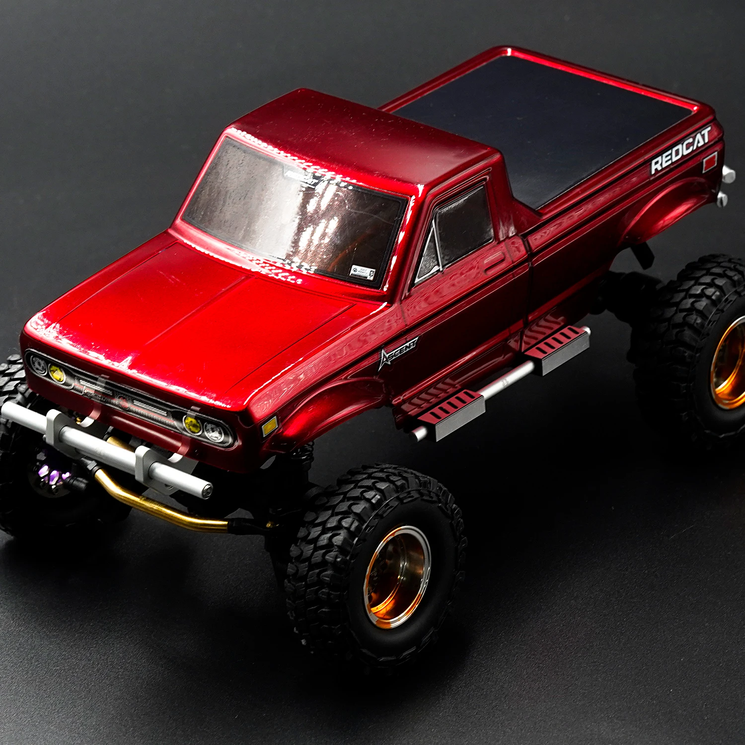 TCRC Aluminum Side Step Running Board Foot-Plate Slider for Redcat Ascent-18 1/18 scale RC Rock Crawler Upgrades