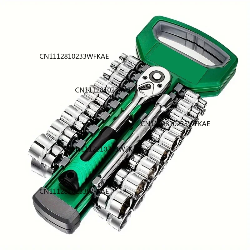 CRV Ratchet Spanner 3/8' 24 Teeth Automotive Mechanic Tool Box Set Garage Car Repair Socket Wrench Set DIY Workshop Hand Tools