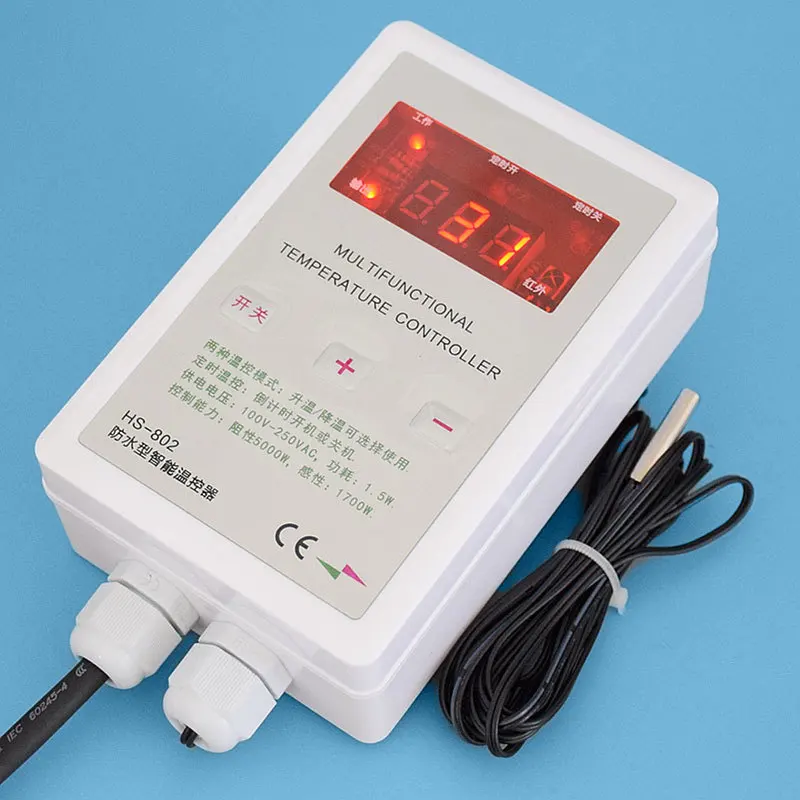 HS-802 Pig Farm Thermostat Chicken Farm Thermostat Turtle Snake Thermostat Waterproof Temperature Control Instrument