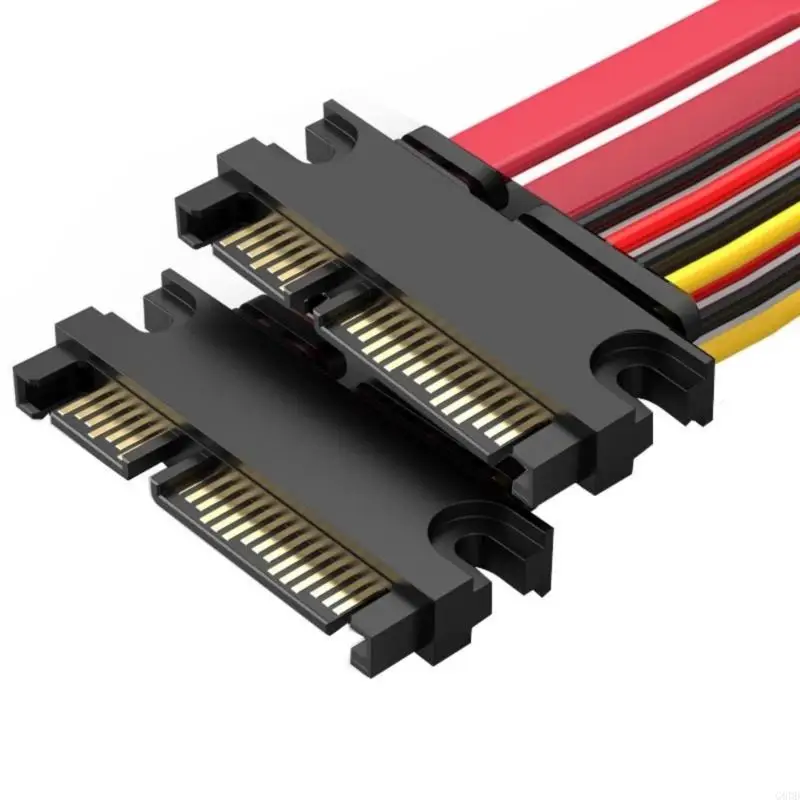 G6DD 7+15Pin Satas Power Data Cable Integrated Connectors Satas Extension Cable for HDD Ssds Opticals Drive Desktop Laptop
