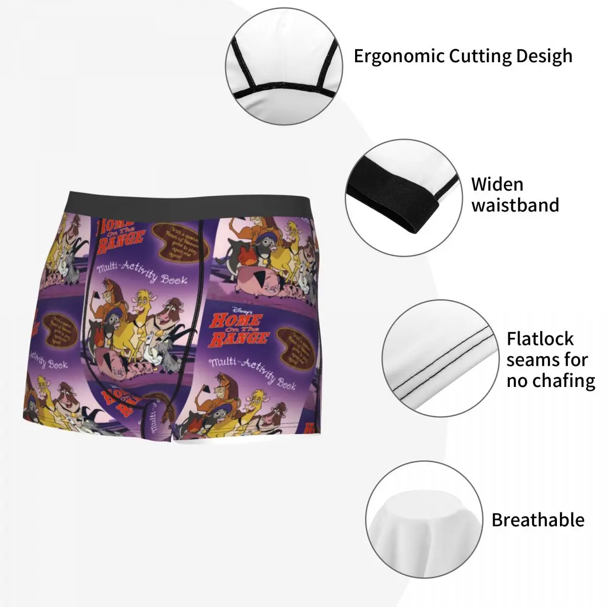 Custom Home On The Range Boxer Dos Desenhos Animados, Shorts Stretch, Moda Masculina, Anime, Disney, Clássico, Cuecas Boxer, Calcinhas, Cuecas