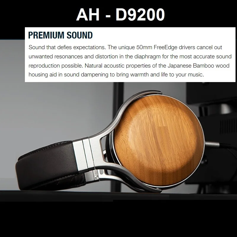 Haut-parleur de téléphone de sauna 53mm avec diaphragme FreeEdge en nanocarence PU Ah-d9200 DENON d'origine et aimant néodyme N52 Unité de pilote HiFi