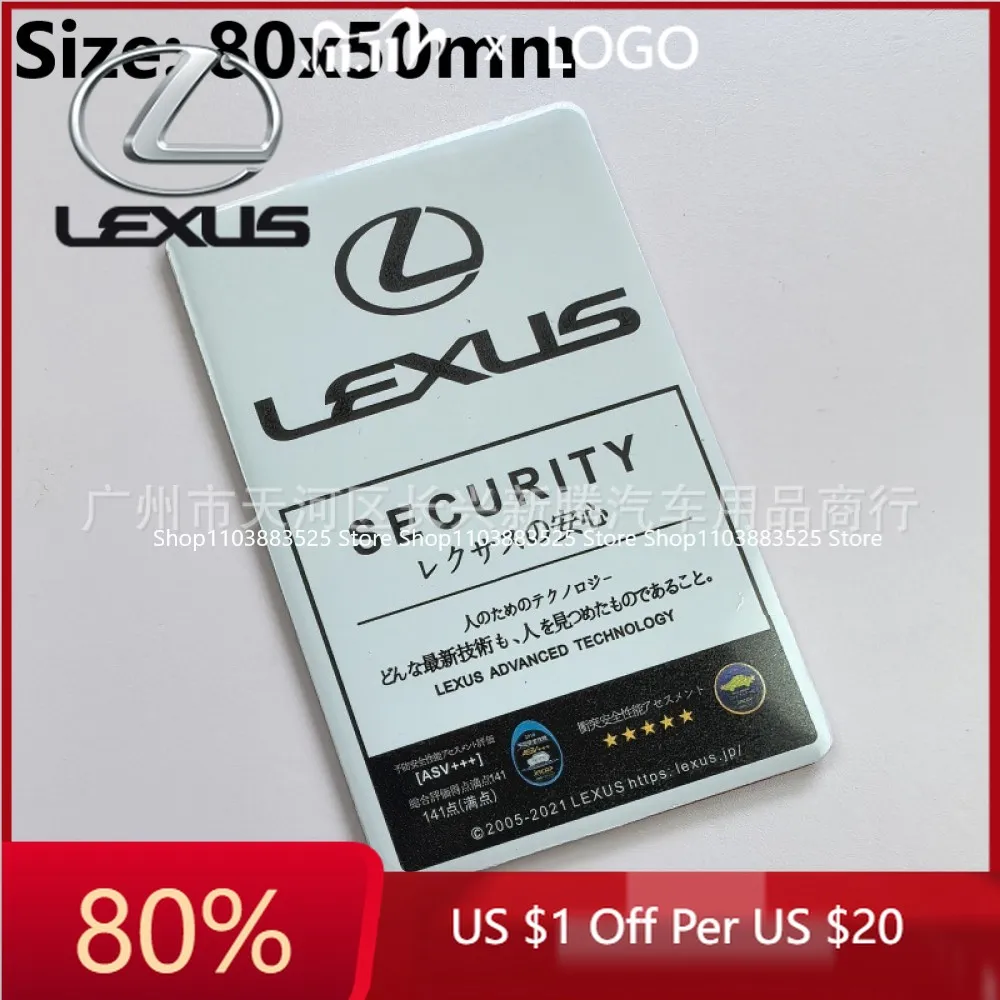

2026 Hot Interior Stickers Metal 50x80mm Side Rear Trunk Badge Sticker For Lexus ES200 IS200 RX300 GX460 Ct200 IS250 ES NX RX UX