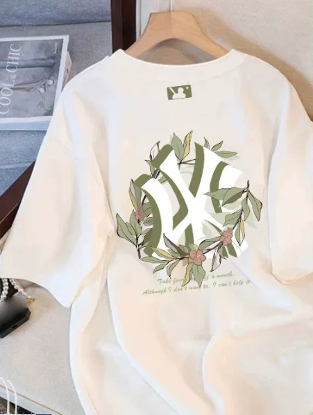 2026 Summer Cotton T-Shirt High Quality Shirt Vintage Brand Fashion Casual Streetwear Short Sleeve Men Women Tee Tops Y2K Style