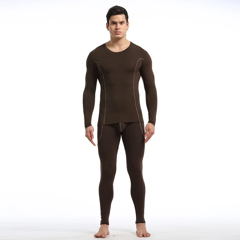Thermal underwear suit men's slim-fitting teen long johns men's round neck bottoming underwear men's wholesale 1904-TZ