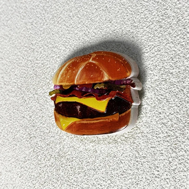 1pc, Around world Food Travel souvenirs Home Improvement Items Arts and Crafts Gifts Hamburger 3D stereo refriger