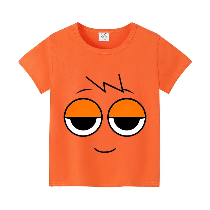 Sprunki Print Baby Cotton T Shirt Clothes Cartoon Anime Boy Clothes Girl Tee Shirt Clothes Anime Kawaii Summer Tees Top Clothing