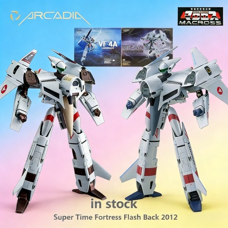 Arcadia Macross Flash Back 2012 VF-4A Lightning III Anime Action Figure - Fully Deformed Articulated Model Toy