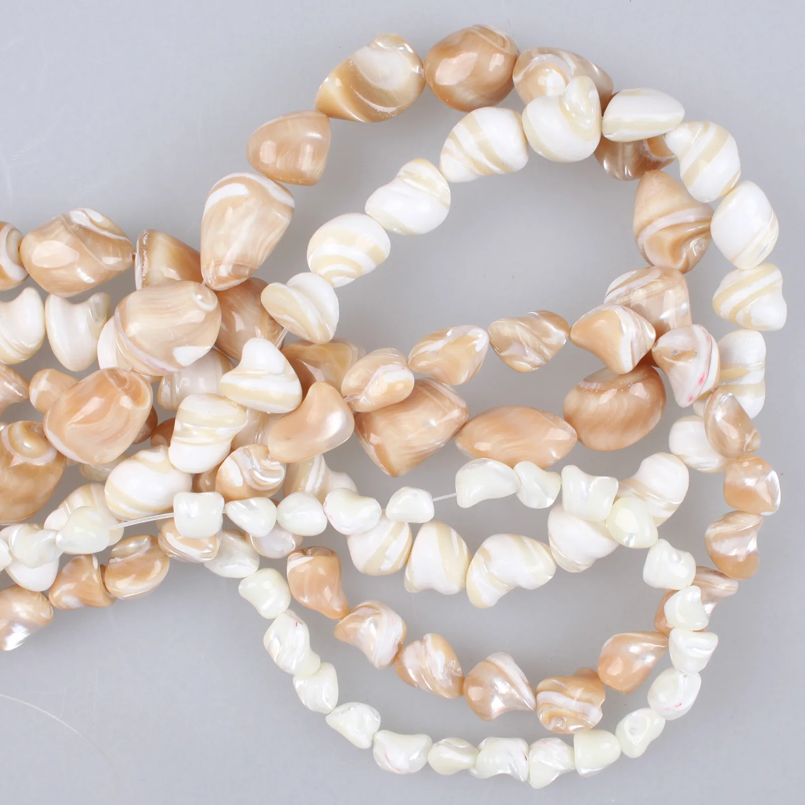 Natural Shell Beads Irregular White Mother Of Pearl Tridacna Shell Loose Beads 7-17mm For Diy Bracelet Necklace Jewelry Making