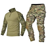 Softair Paintball Work Clothing Uniform Tactical Combat Suits Camouflage Shirts Cargo Knee Pads Hunting Pants men Clothing