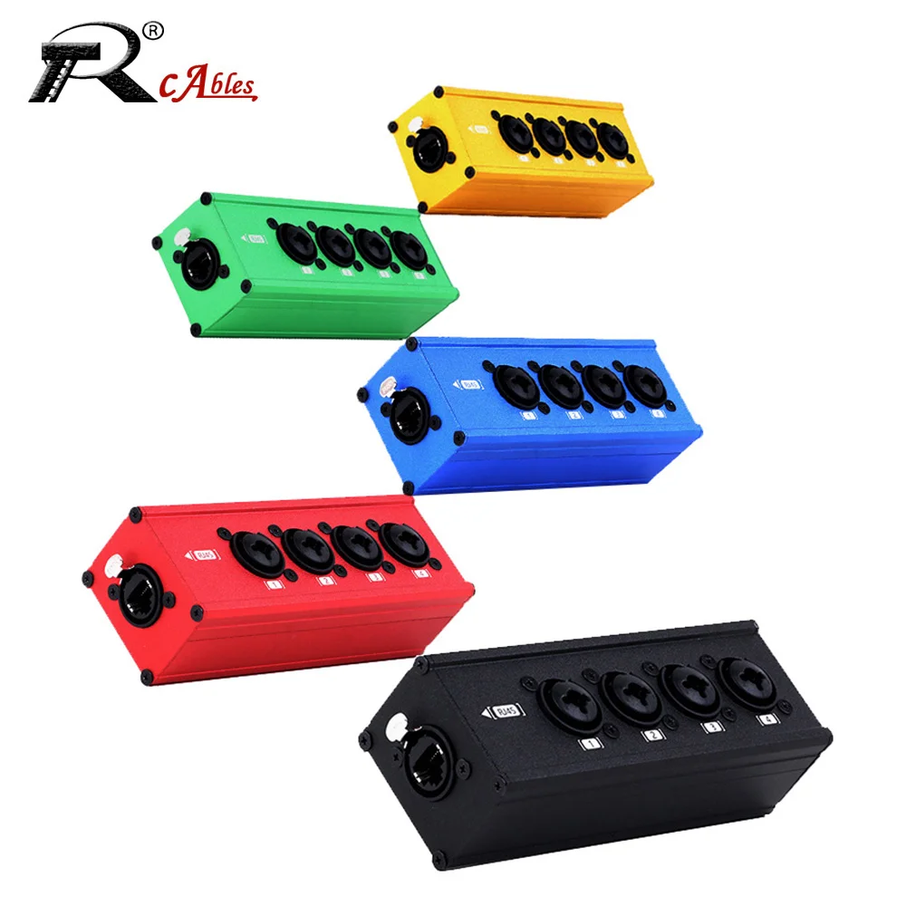 

4-канальный 3-контактный мультисетевой XLR-кабель для студии звуковой записи сцены, штекер/мама/6,35 мм к STP RJ45 CAT5 Ethercon