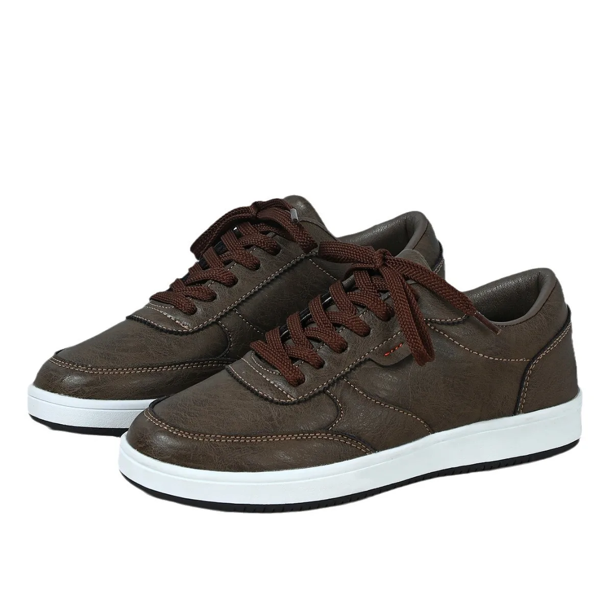Men's Board Shoes Casual Sneakers PU Leather Women's Walking Shoes Leisure Flats Minimalist Daily Walking Shoes Waterproof