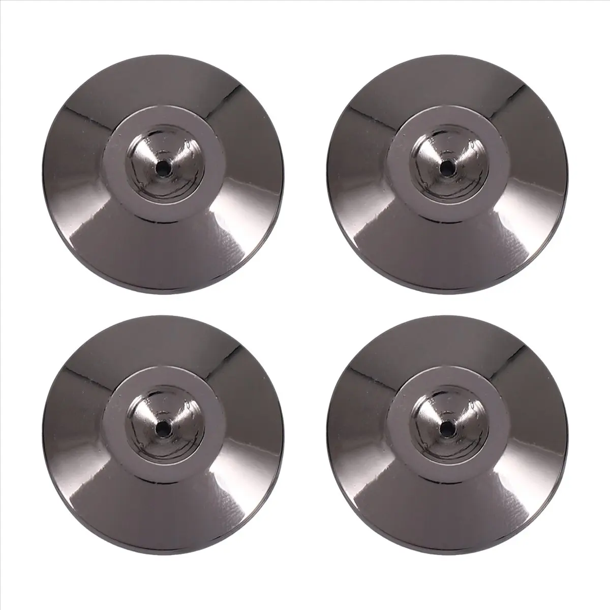 AAAE 4 Pcs Speaker Pure Copper Spikes Pads HiFi Speaker Box Isolation Floor Stand Feet Cone Base Shoes Pad (Black)