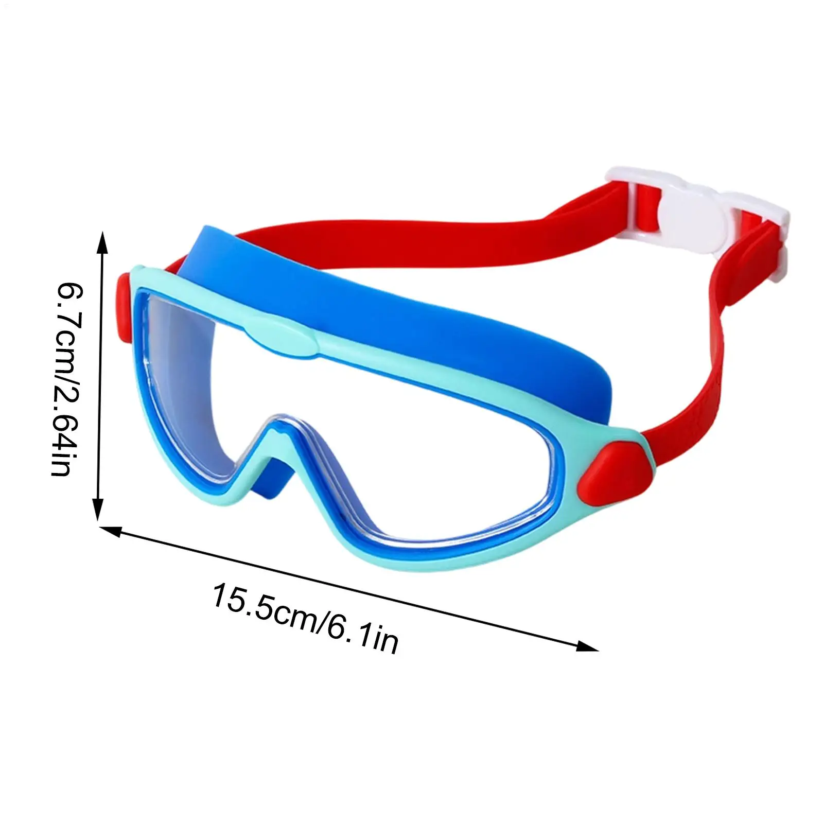 Kids Swim Goggles Leak-Proof Anti-UV 180 Wide View Adjustable Pool Goggles Kids For Boys Girls Youth Aged 3-15 Pool Beach view 6