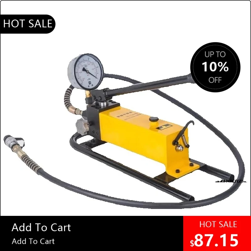 

818003 Полезный ручной гидравлический насос гидравлический с манометром Насосная станция Гидравлический пресс Гидравлическое масло Hy