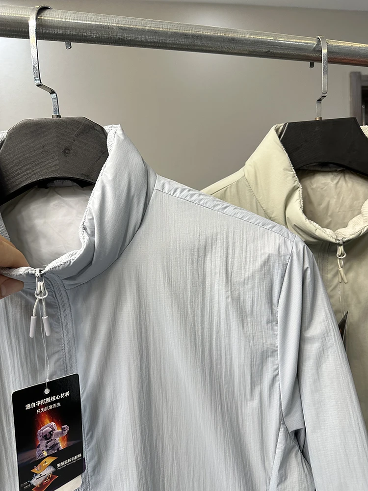 

Outdoor Men's Casual Cotton Jaet Lightweight Tee-Proof Technology Stand Collar Autumn Winter Faionable Outerwear