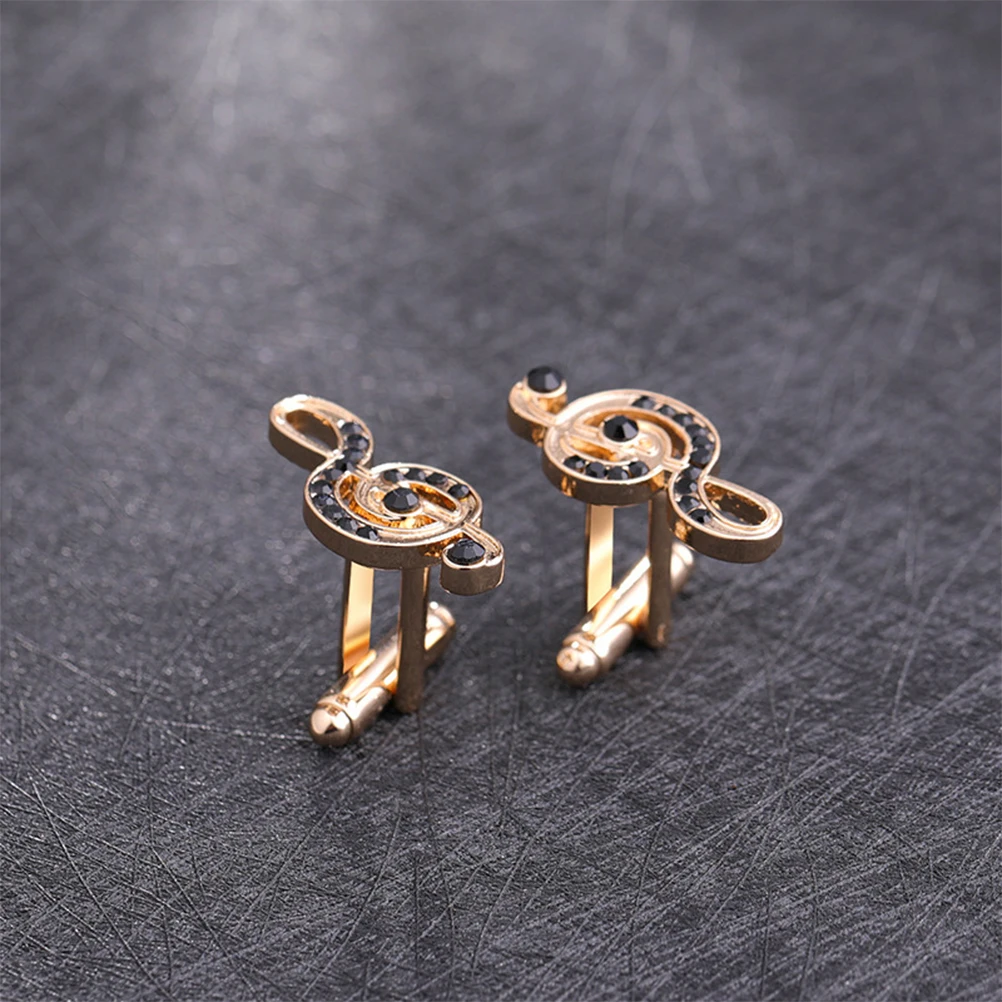 Creative Alloy Shirt Cufflinks Decorative Note Cufflink For Men Formal Business Wedding Festival Sleeve Buckle Buttons