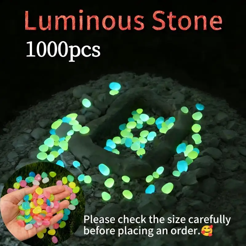Glow in The Dark Pebble,Resin Luminous Stones for Landscape,Garden Paths,Potted Plants,Aquarium Decorative Luminous Stone