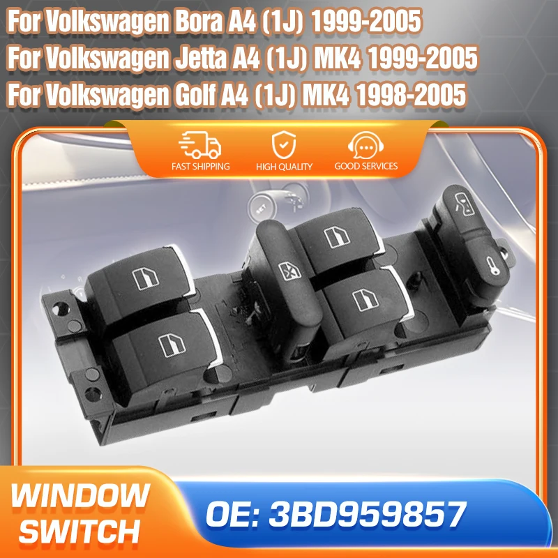 

Car Window Lifter Control Switch For Volkswagen Golf A4 MK4 1998-2005 Volkswagen Jetta A4 MK4 VW Bora A4 1999-2005 3BD959857