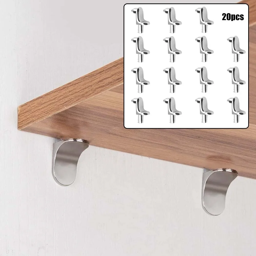 10/20pcs Shelf Support Studs Pegs Pins Plugs L-Shaped Cabinet Bracket Furniture Wooden Glass Layer Board Fixed Bracket Holder