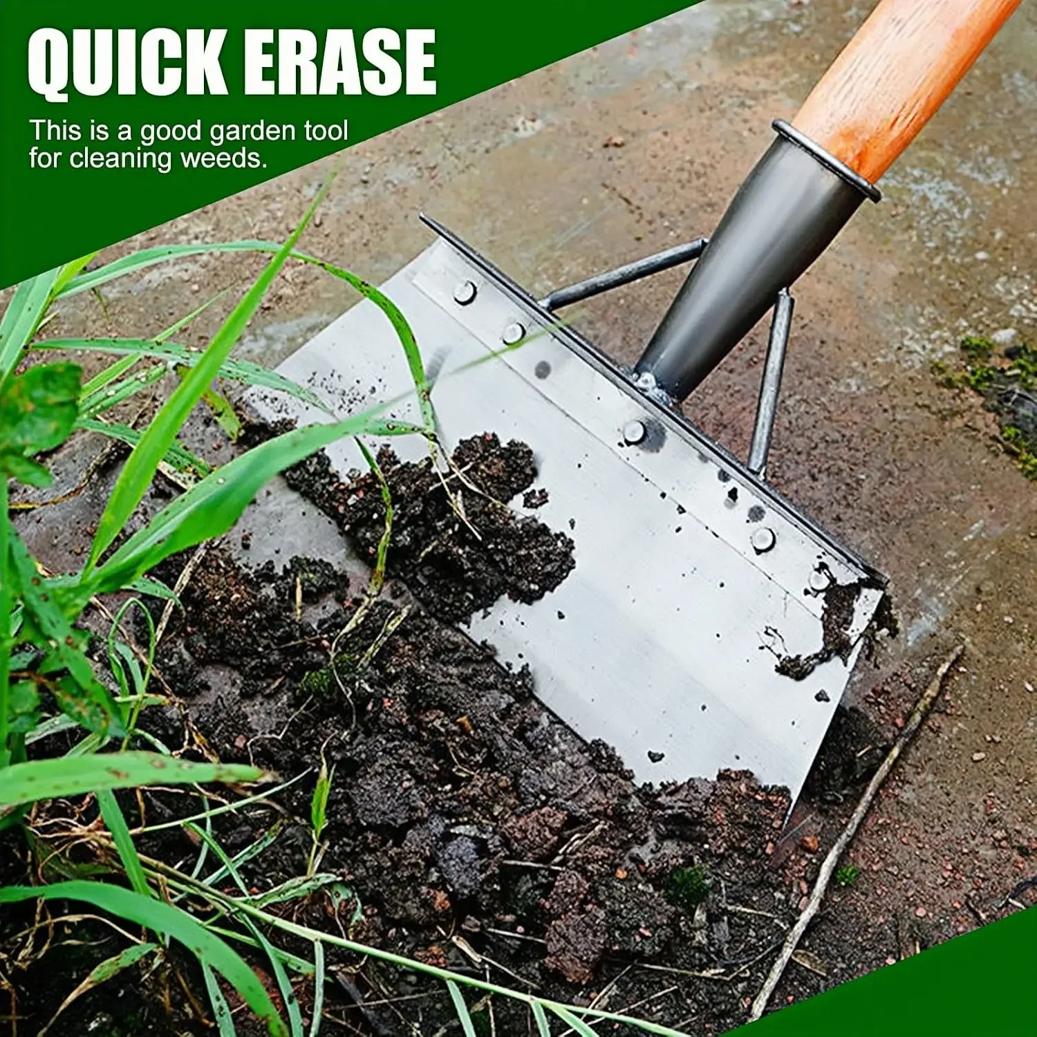 A Thickened Stainless Steel Durable Gardening Shovel, Versatile Handleless Metal Weeding Tool, Agricultural Manure Clearing Shovel, Sharp Edge Household Cleaning Shovel For Gardening, Snow Removal And Livestock Maintenance. Heavy-Duty Multifunctional