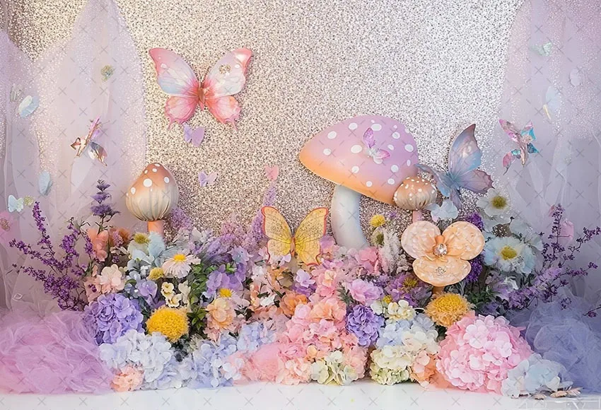 Mehofond التصوير خلفية القوس بالون القلعة دونات الاطفال 1st حفلة عيد ميلاد كعكة سحق صورة ديكور خلفية استوديو الصور