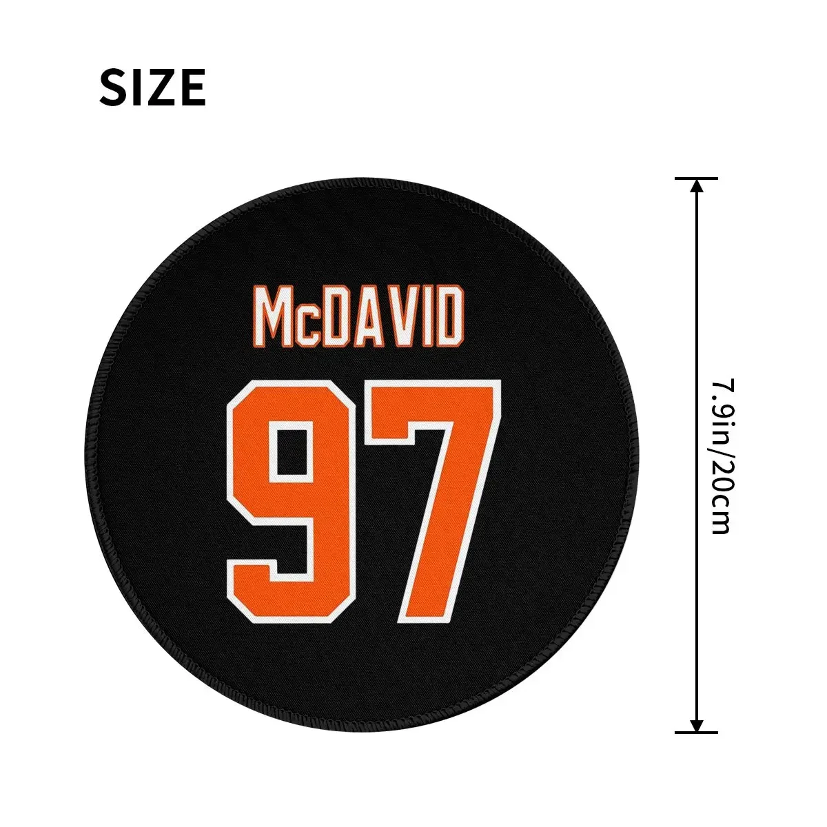 Connor McDavid  For Edmonton Oilers Fans Round Mouse Pad Computer Keyboard Mouse Mat Gamer Laptop Desk Mat