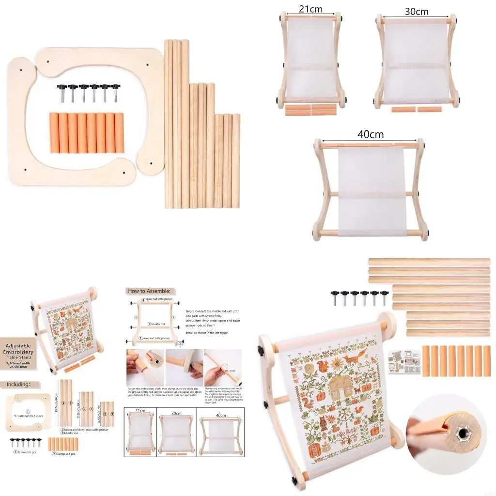 

X4ye деревянная швейная рама Стабильное настольное крепление для скрещивания проектов